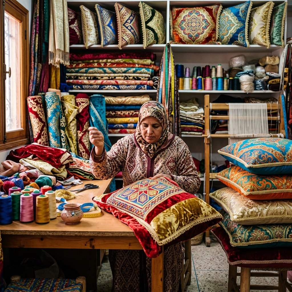 الخياطة وتنجيد الصالونات